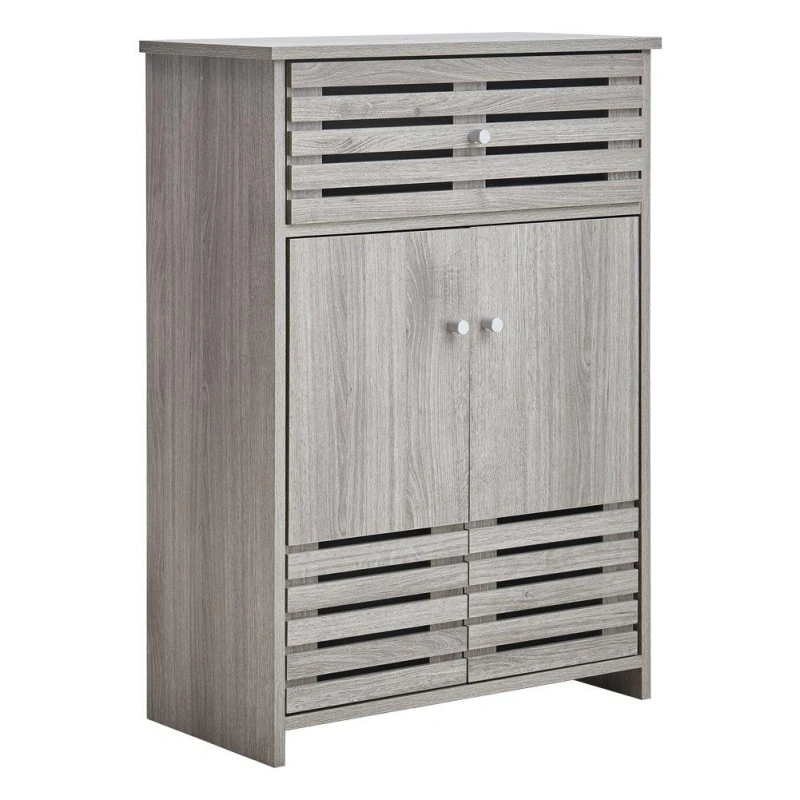Image of Kabinet UK Modern Wooden Freestanding Bathroom Cabinet Grey Oak unisex One size