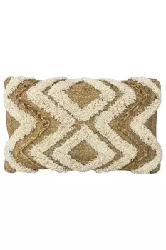 Image of Jana Rectangular Tufted Braided Jute Cushion