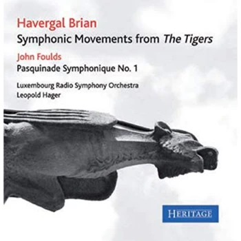 Image of Luxembourg Radio Symphony Orchestra - Havergal Brian: Symphonic Movements from 'The Tigers' CD