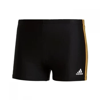 Image of adidas 3-Stripes Swim Boxers Mens - Black / Semi Solar Gold