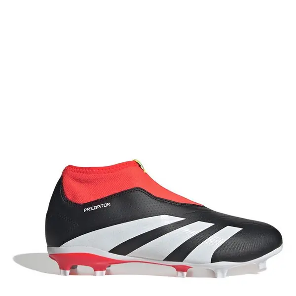 Image of adidas Predator 24 League Laceless Childrens Firm Ground Football Boots C10 (28) Black 08043703100