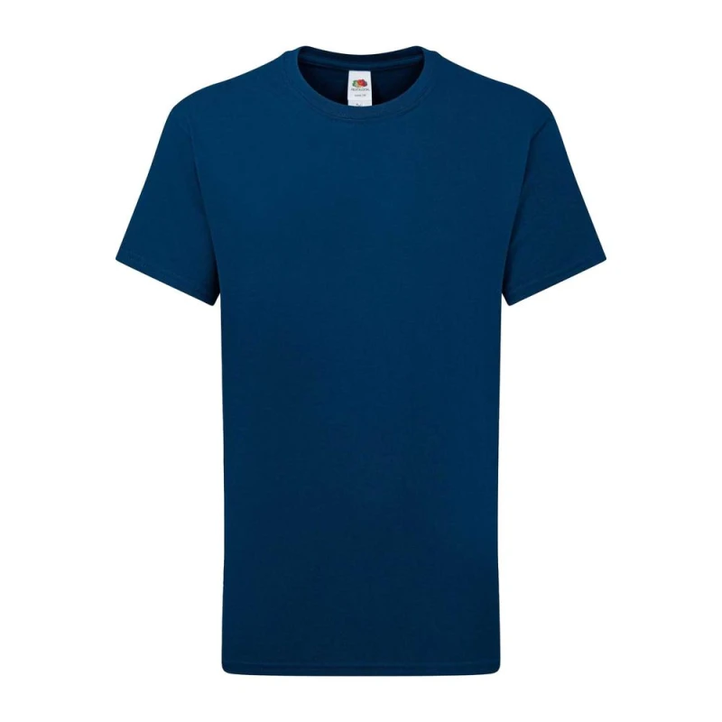 Image of Fruit Of The Loom Iconic 195 boys's Children's T shirt in Blue