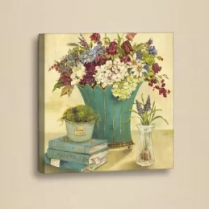 Image of TEK244 Blue Cream Green Decorative PU Leather Painting