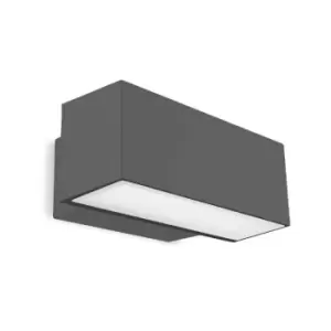 Image of Leds-C4 Afrodita - Outdoor LED Up & Down Wall Light Urban Grey 30cm 4302lm 4000K IP65