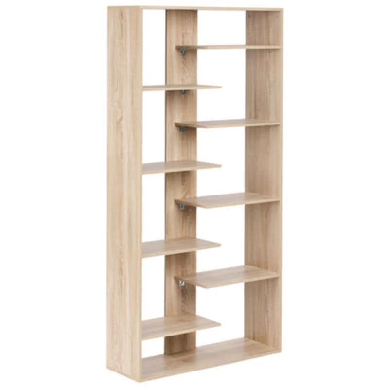 Image of Beliani 8 Tier Bookcase Fontas 180 Cm Light Brown