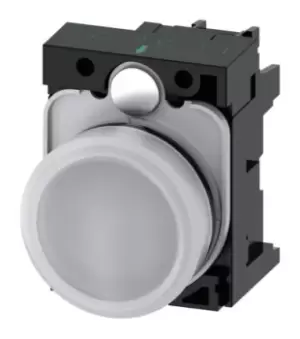 Image of Siemens, SIRIUS ACT, Panel Mount White LED Pilot Light Complete, 22mm Cutout, IP20, 24 V ac/dc