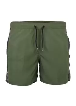 Image of Emporio Armani Mens Taped Swim Short In Khaki