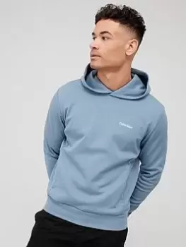 Image of Calvin Klein Micro Logo Repreve Overhead Hoodie - Grey, Size S, Men