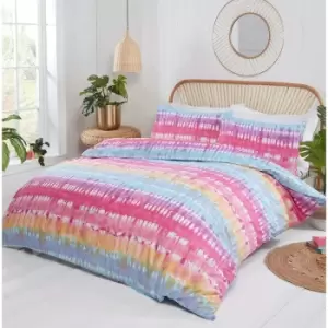 Image of Tie Dye Multi King Size Duvet Cover Set Bedding Bed Quilt Set