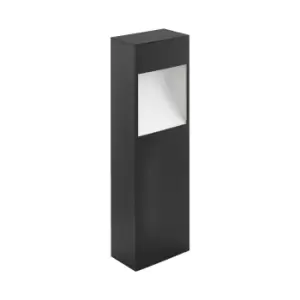 Image of IP44 Outdoor Pedestal Light Anthracite & White Square Post 10W Built in LED