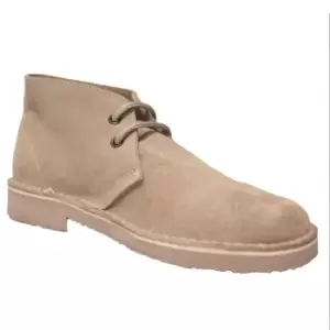 Image of Roamers Mens Real Suede Unlined Desert Boots (4 UK) (Stone)