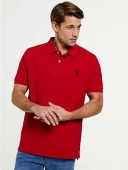 Image of U.S. Polo Assn. Core Pique Regular Fit Polo Shirt - Red