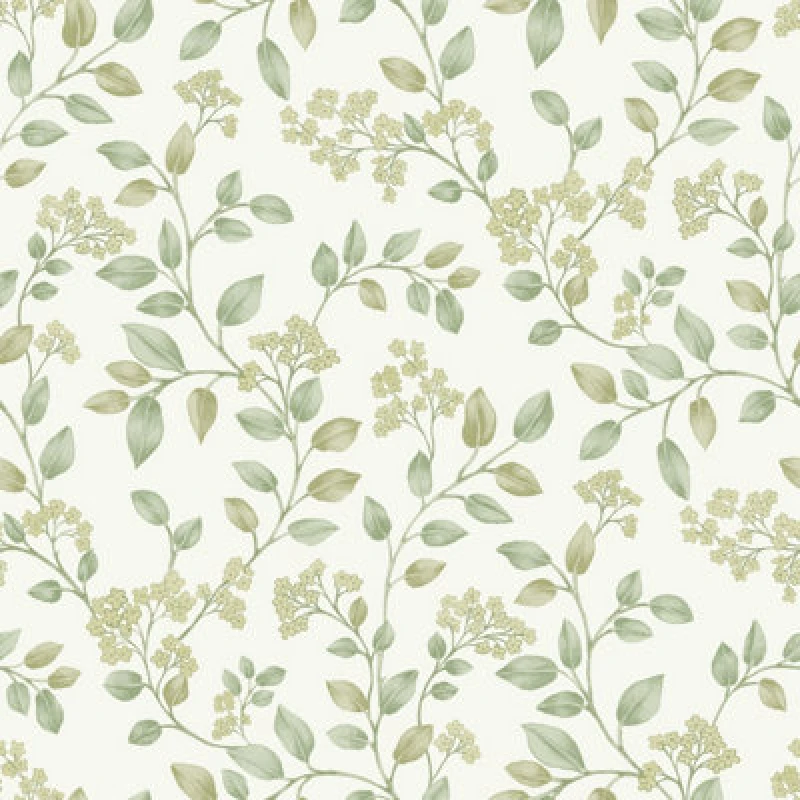 Image of GRANDECO Blossom Trail White Wallpaper Textured Floral Paste The Wall Vinyl - Grandeco WL-IC3014
