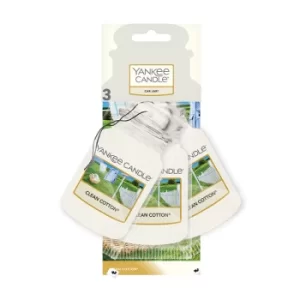 Image of Yankee Candle Car Air Fresheners Clean Cotton 3 Pack