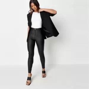 Image of Missguided Tall vice coated jean - Black
