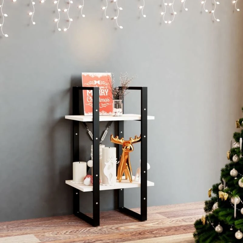 Image of VIDAXL Vidaxl - 2-Tier Book Cabinet White 40x30x70cm Solid Pine Wood 8720286567036