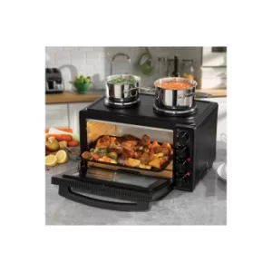 Image of Daewoo 3000W 32 Litre Electric Mini Oven with Hot Plates
