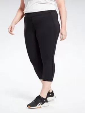 Image of Reebok Lux 3/4 Leggings (plus Size), Black, Size 3X, Women