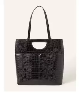 Image of Accessorize Faux Croc Grab Large Shoulder Bag