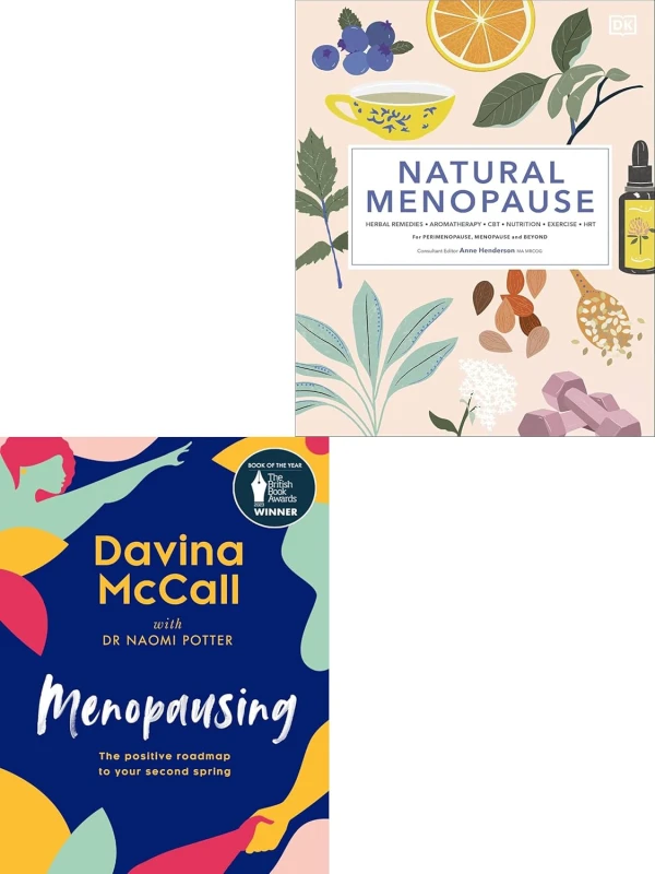 Image of Natural Menopause And Menopausing 2 Book Set Herbal Remedies Aromatherapy CBT Nutrition Exercise HRT DK, Anne Henderson MA MRCOG, et al. Books