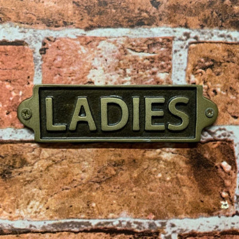Image of Minster "ladies" - Wall Sign - Metal - L1 X W15 X H6cm - Black