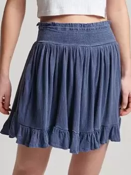 Image of Superdry Summer Jersey Skirt, Blue, Size 14, Women