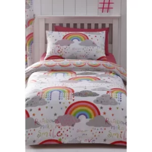 Image of Clouds and Rainbows Reversible Duvet Set