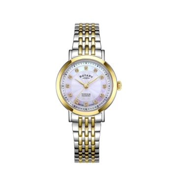 Image of Rotary LB05421-41-D Womens Windsor Diamond Two Tone Bracel Colour - Gold