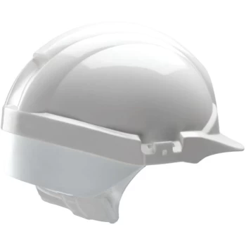 Image of Reflex White Mid-peak Helmet with Silver Rear Reflective Flash S12WSA - Centurion