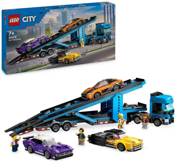 Image of LEGO LEGO City Car Transporter Truck with Sports Cars Toy 60408