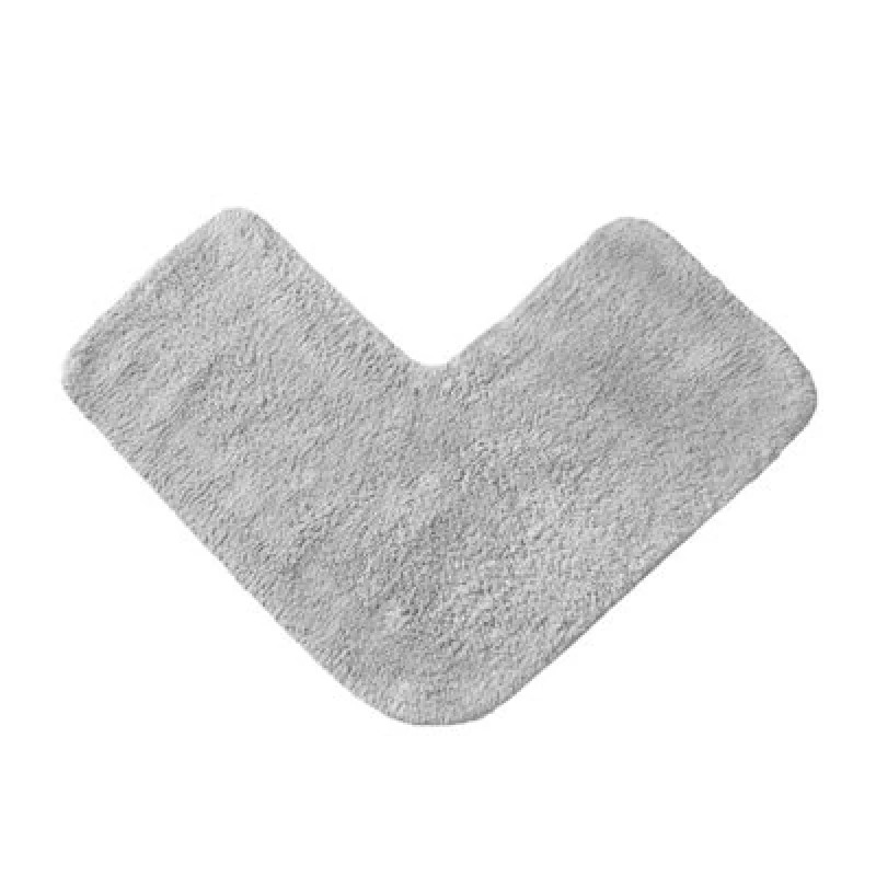 Image of Allure Bath Fashions Corner Shower Mat 100% Cotton - Dove Grey