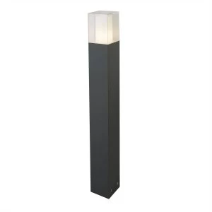 Image of 1 Light Outdoor Bollard Dark Grey, White IP44, E27