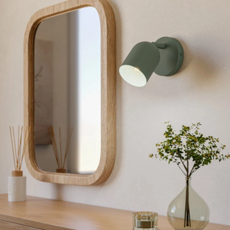 Image of EGLO Eglo Tilston Steel Minimalist Single Wall Spotlight, Green Green One Size Unisex 9008606359653