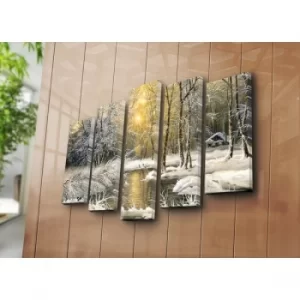 Image of 5PATK-102 Multicolor Decorative Canvas Painting (5 Pieces)