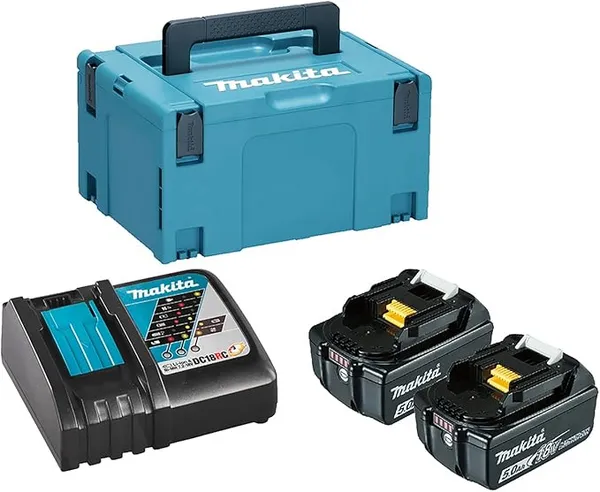 Image of Makita 197803-2 18v LXT Cordless 2 Battery 5ah and Charger Kit 197803-2 Battery Amp Hours: 5ah