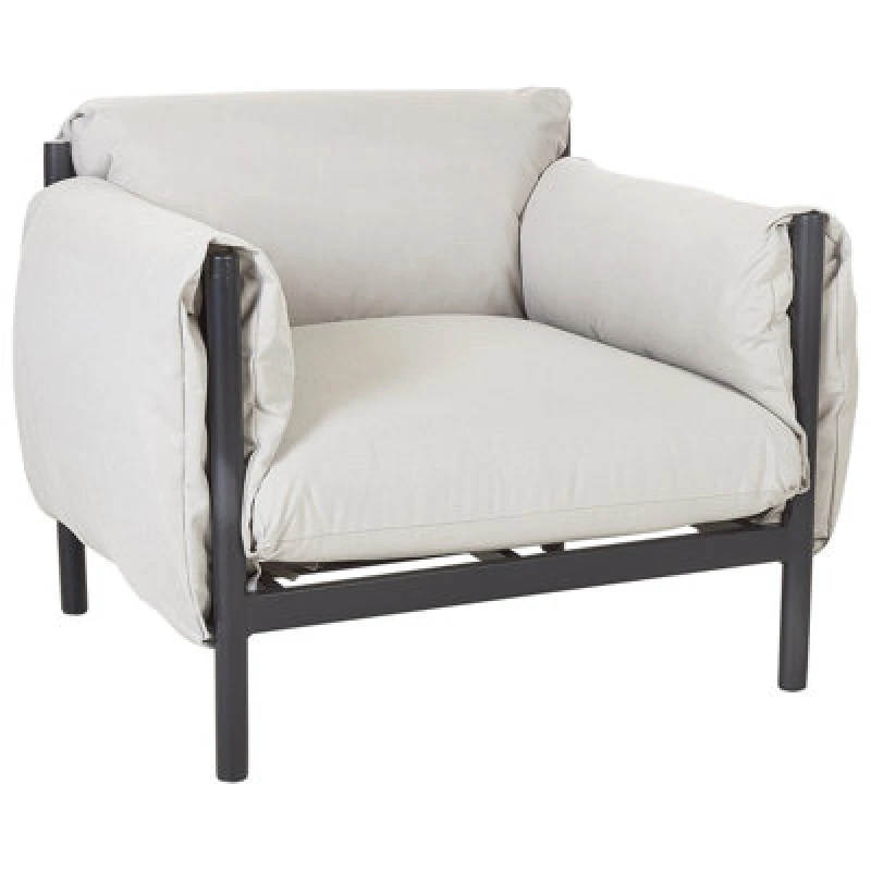 Image of Beliani Garden Armchair Esperia Metal Grey