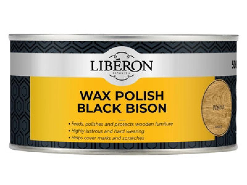 Image of Liberon 126882 Black Bison Wax Paste Walnut 500Ml Libbpww500N