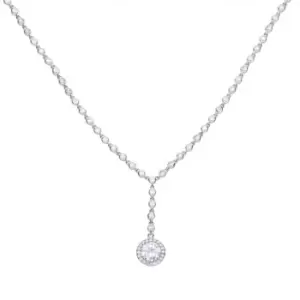 Image of Diamonfire Silver White Zirconia Y - Collier Necklace N4233