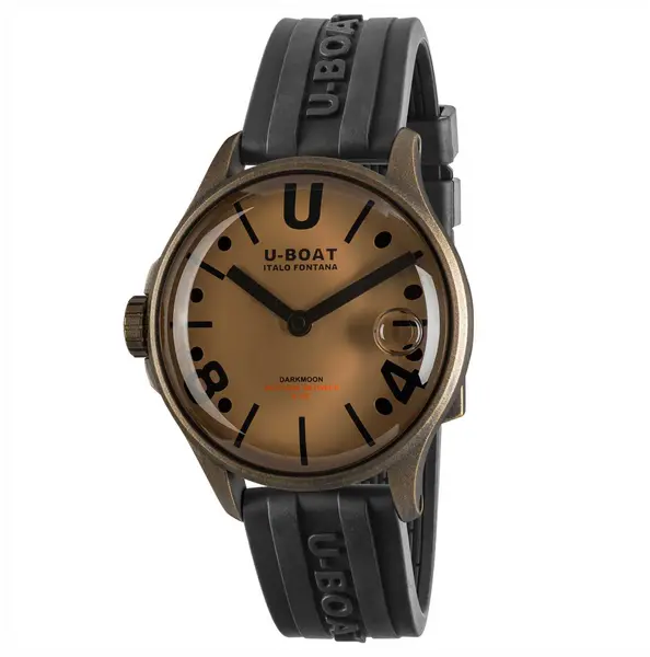 Image of U-Boat 9547 Darkmoon (40mm) Brown Curve Vintage / Black Watch