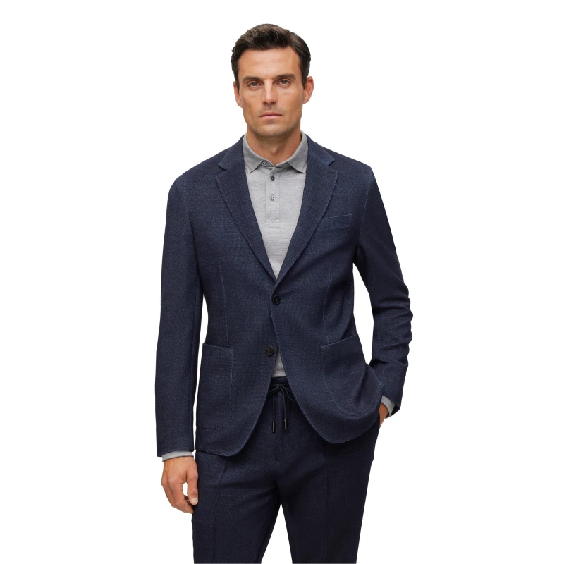 Image of Boss Mens Heston Lp Formal Jacket Blue male 36 (46)