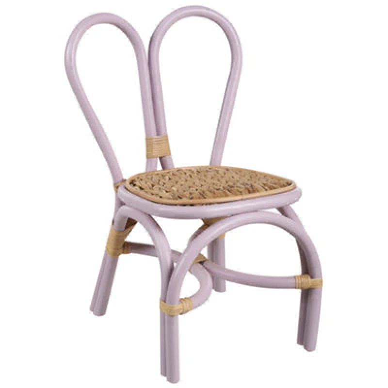 Image of Beliani Kids Chair Desimi Rattan Violet