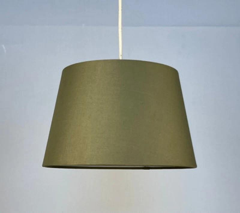 Image of K Living Sage Tapered Drum Shade For Ceiling And Table Lamp 10" Shade