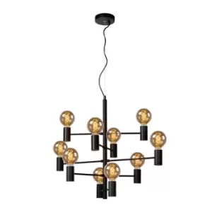Image of Leanne Modern Pendant Light - Ø65cm - 10xE27 - Black