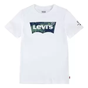 Image of Levis Batwing Print T-Shirt Junior Boys - White