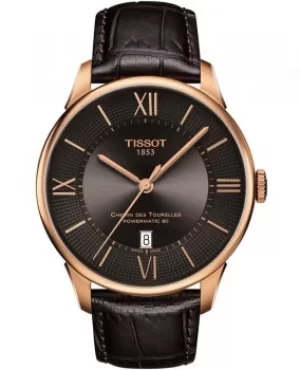 Image of Tissot Chemin Des Tourelles Bronze Dial Brown Leather Strap Mens Watch T099.407.36.448.00 T099.407.36.448.00