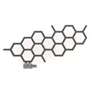 Image of Terma Hex Matt Grey Horizontal Designer Radiator, (W)1126mm X (H)502mm