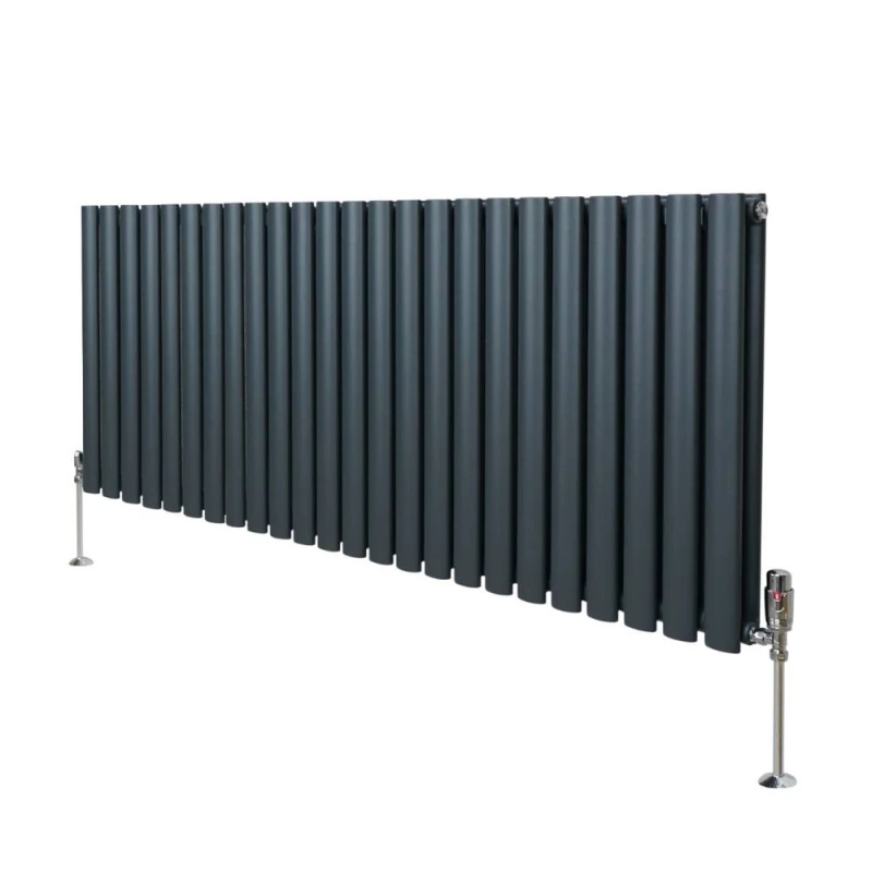 Image of MONSTER-SHOP Oval Column Radiator 600mm x 1440mm & trv Chrome Valves Designer 5055986194279