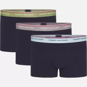 Image of Tommy Hilfiger Big & Tall 3 Pack Contrast Waistband Trunks - XXXL
