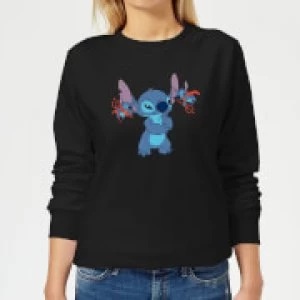 Image of Disney Lilo And Stitch Little Devils Womens Sweatshirt - Black - S