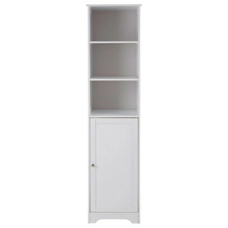 Image of Premier Housewares Portern Single Door Cabinet, Sustainable Pine Wood White unisex